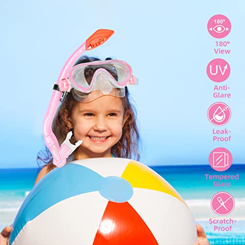 Panoramic Snorkel Mask for Kids Snorkeling Set + Flippers + Dry Top Snorkel + Earplugs + Gear Bag
Dry Top Snorkel for Ki