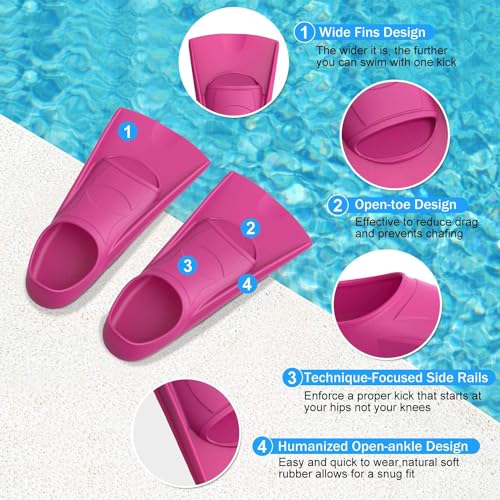 Gintenco Swim Fins for Lap Swimming and Kids Training
| Travel Size Silicone Flippers with Mesh Bag for Adults and Kids