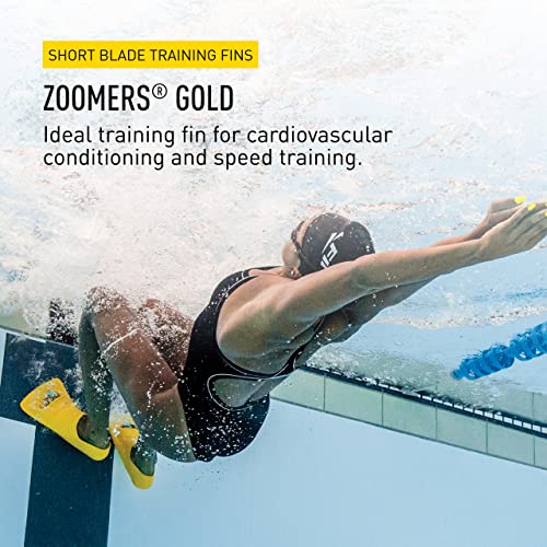 FINIS Zoomers Gold Swim Training Fins - Short Blade Design - Swift Swimmers - Pool Training
| FINIS Zoomers Gold Swim T