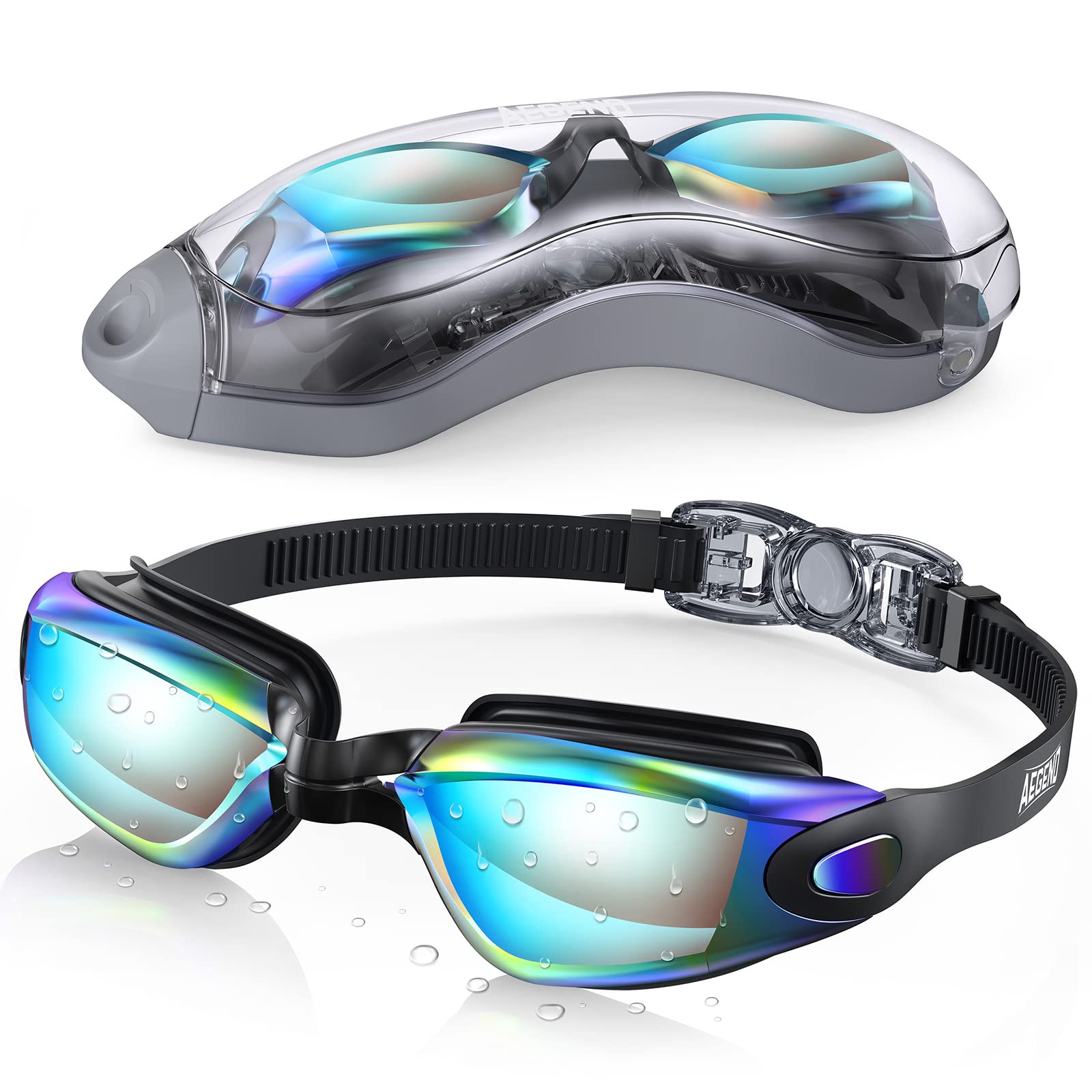 Aegend Swimming Goggles No Leaking Full Protection for Adults Men and Women Youth