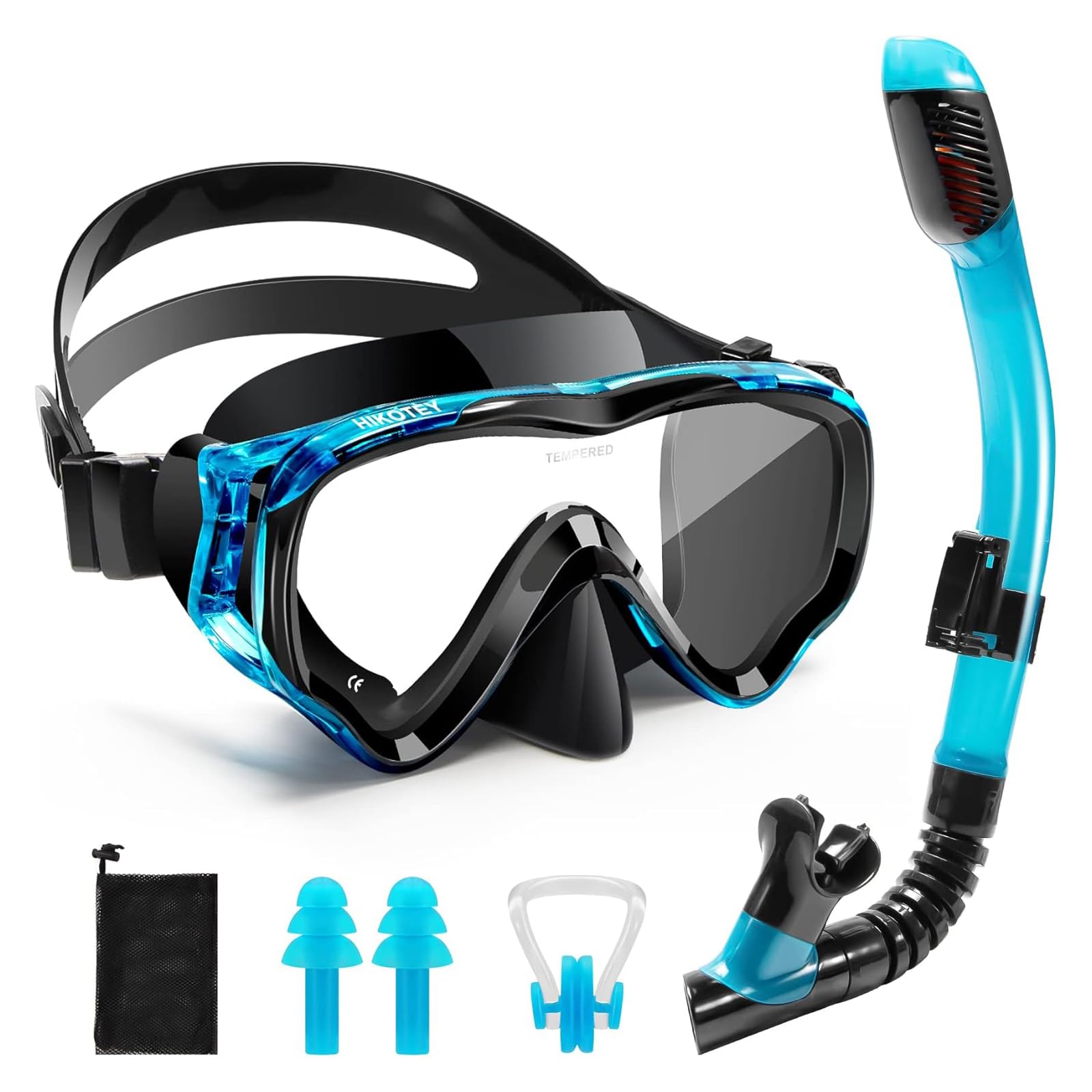 Full Dry Snorkeling Mask for Kids and Adults, Anti-Fog Protection, Unisex, HD Panoramic View, Snorkeling Gear for Ages